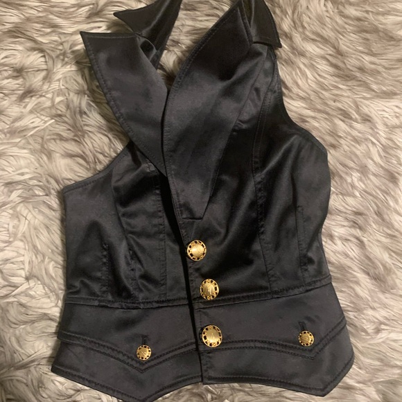 Black marciano top with gold hardware - Picture 8 of 8